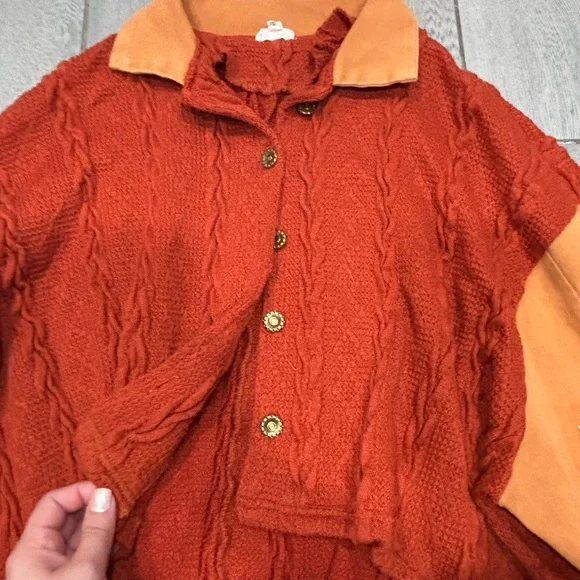 POL Fire Brick spunky sweater jacket Size Large - Picture 6 of 9